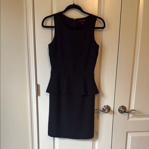 Banana Republic Black Sleeveless Peplum Sheath Dress